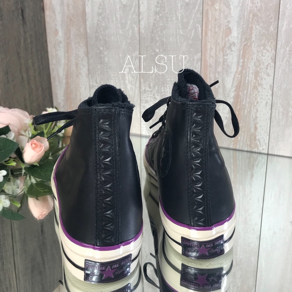 Convy70 HI Leather Black Icon Violet W AUTHENTIC - Picture 5 of 8